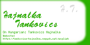 hajnalka tankovics business card